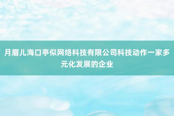 月眉儿海口亭似网络科技有限公司科技动作一家多元化发展的企业
