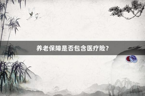 养老保障是否包含医疗险？